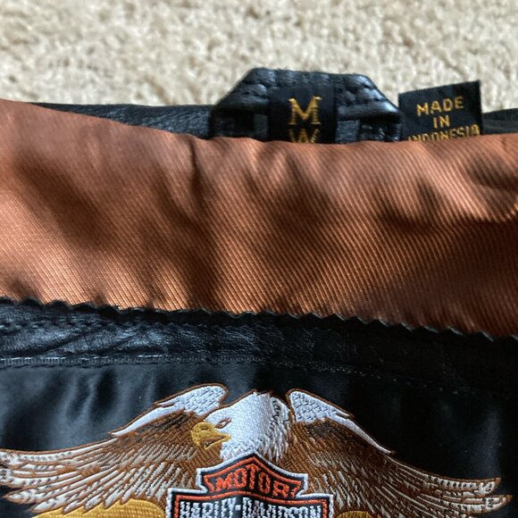Vintage Authentic Harley Davidson Leather Biker Moto Jacket Fall Riding Size M - Picture 8 of 16